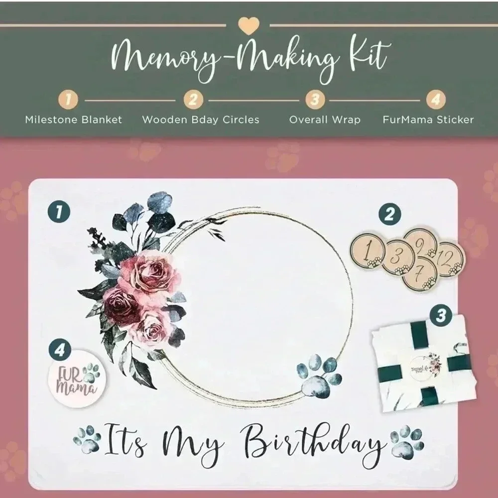 Pet Birthday Blanket for your photo opportunities for your pet-New in Bag